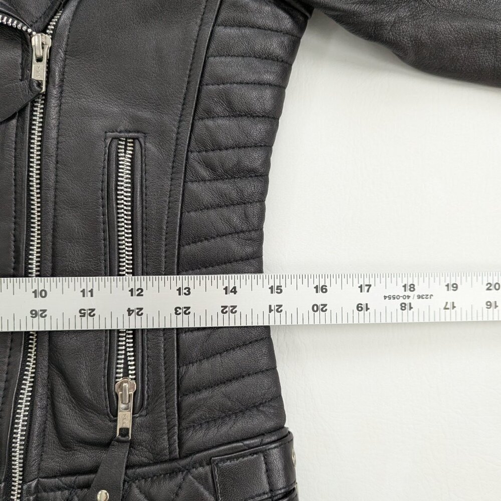Y&M Leather Women's Leather Moto Jacket XS - Picture 9 of 11